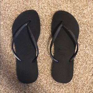 Havaianas Black Flip Flops